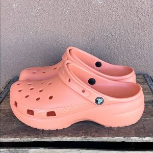 CROCS womens Water Shoes in Bright Orange